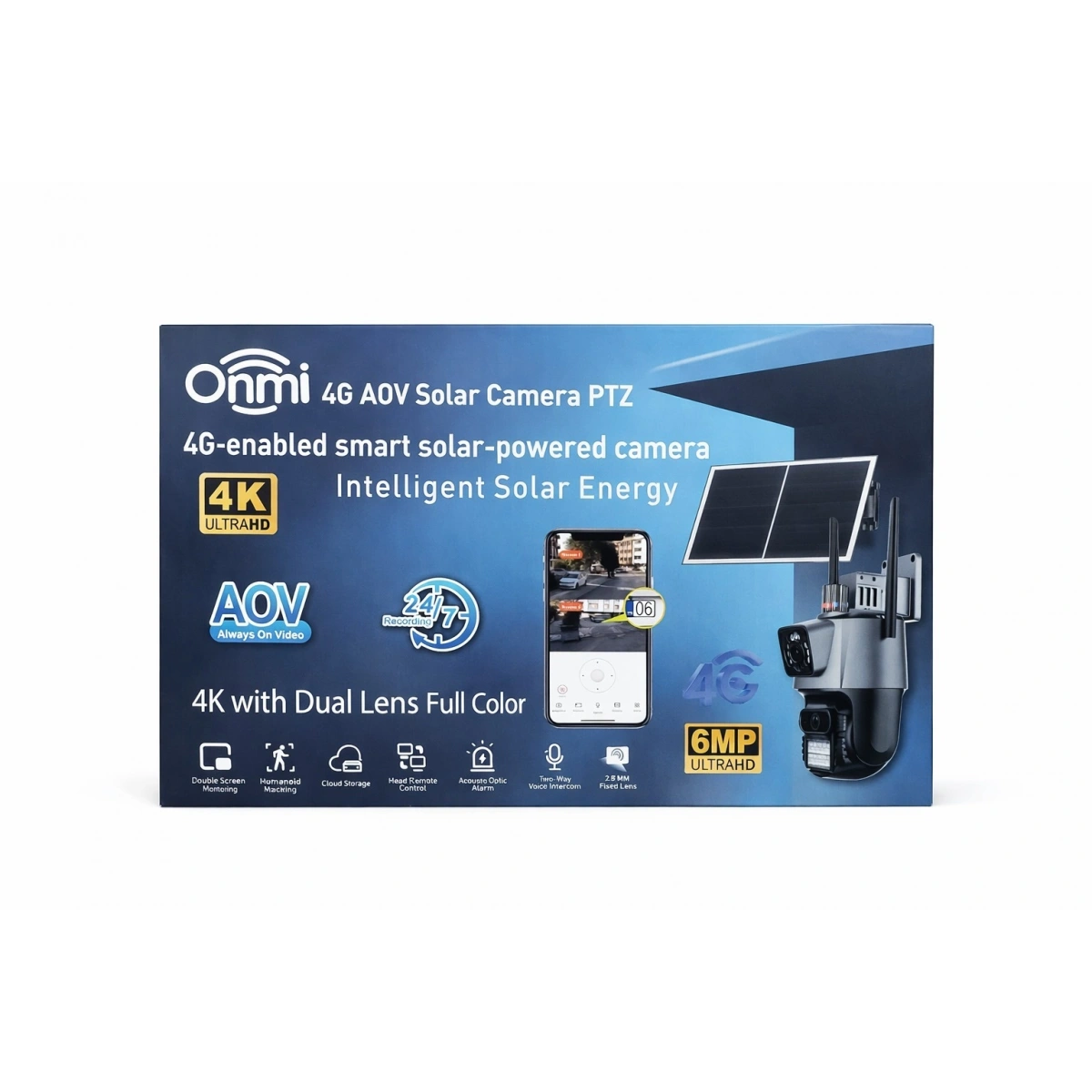 Onmi Apx-wsp242 4G Güneş Panelli 6mp Çift Kameralı Güvenlik Kamerası