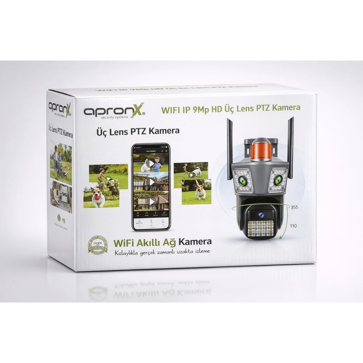 Apronx Apx-wpg490 9Mp Üç Kameralı Wifi Kamera