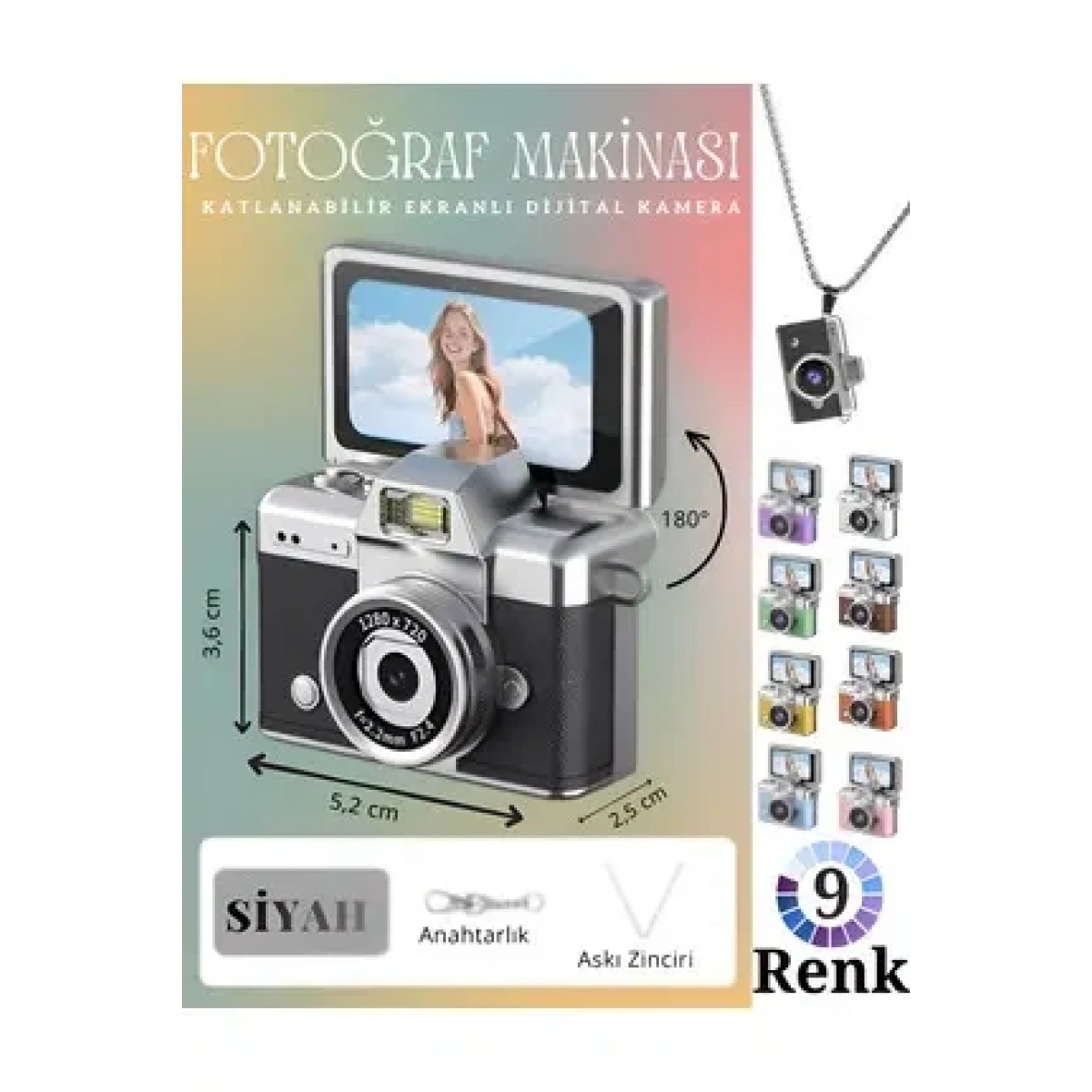 iDragon Lk-027 Mini Fotoğraf Makinesi Siyah