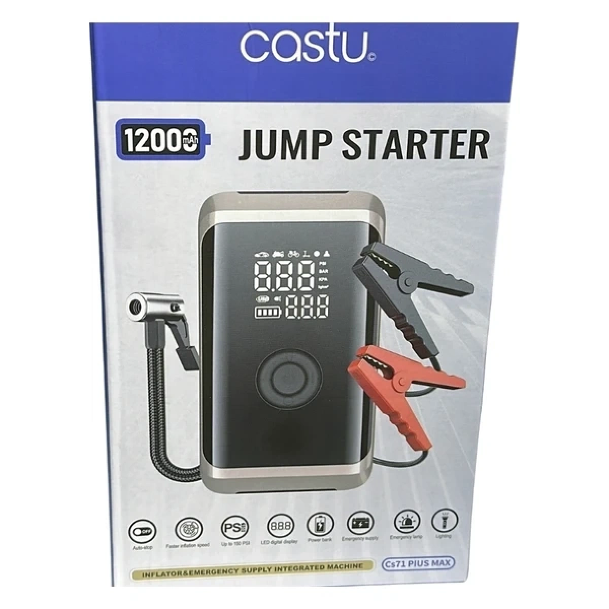 Şarjlı 12.000 mAh Araç Pompası Ve Akü Takviye Cs71 Plus Max