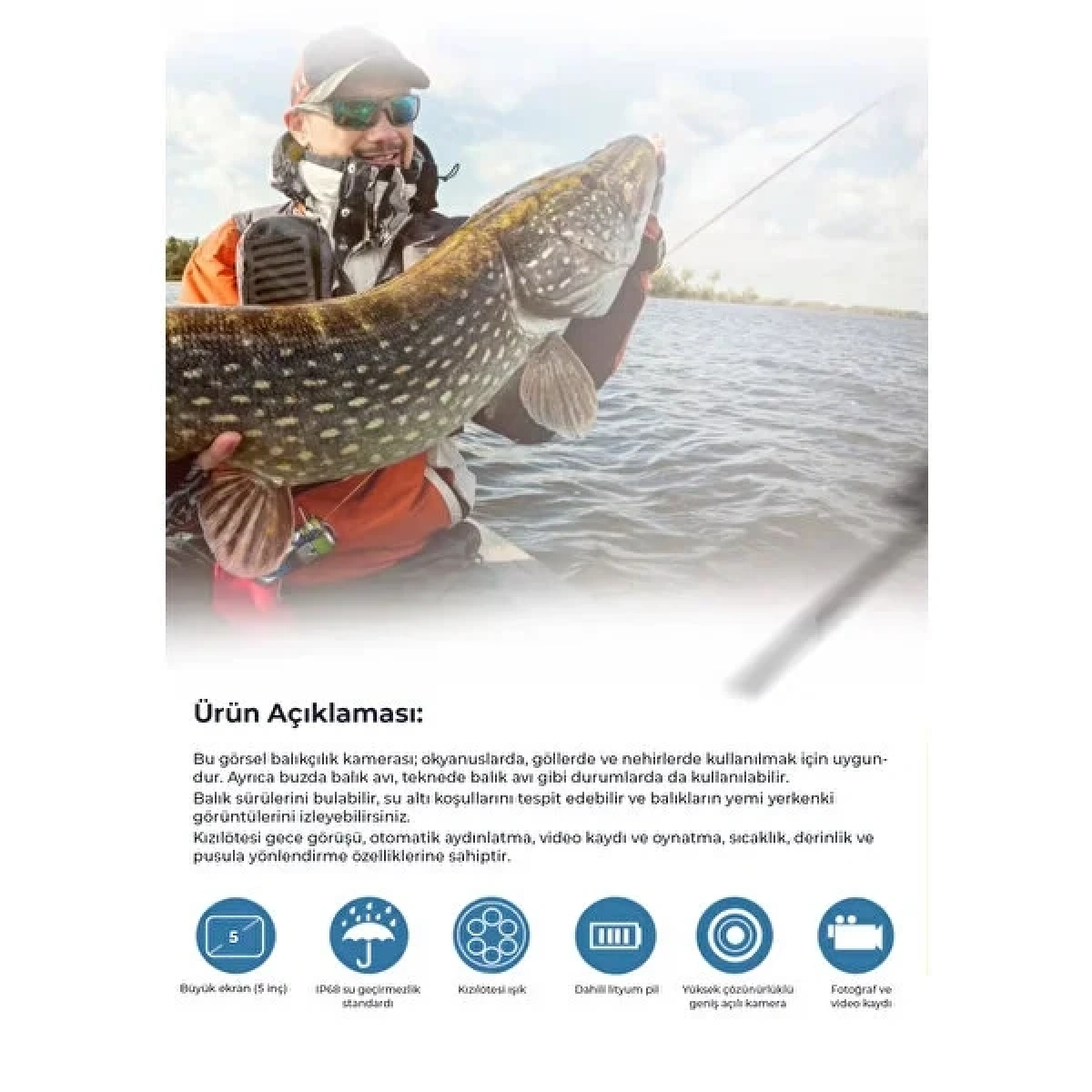 20 Metre Monitörlü Su Altı Kamerası İnt-Suk02