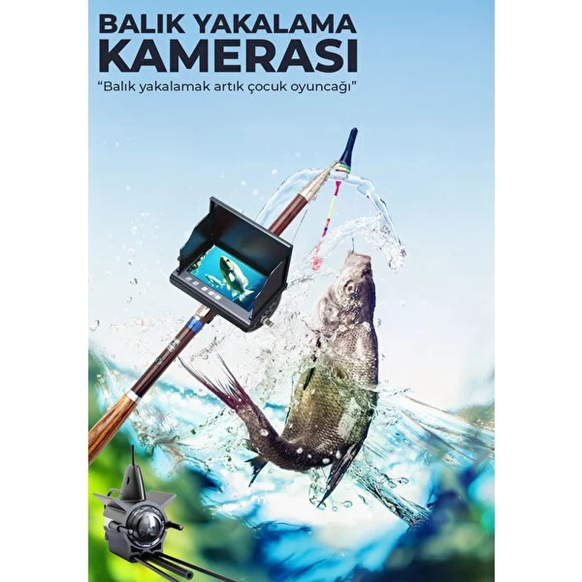 20 Metre Monitörlü Su Altı Kamerası İnt-Suk02