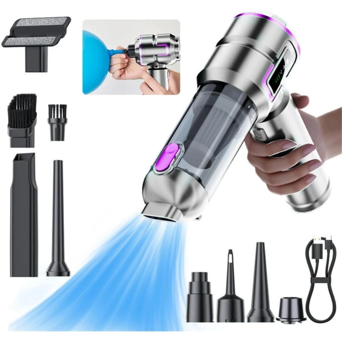 iDragon 20.000Pa Şarjlı Araç Süpürgesi Ve Üfleme St-6697A