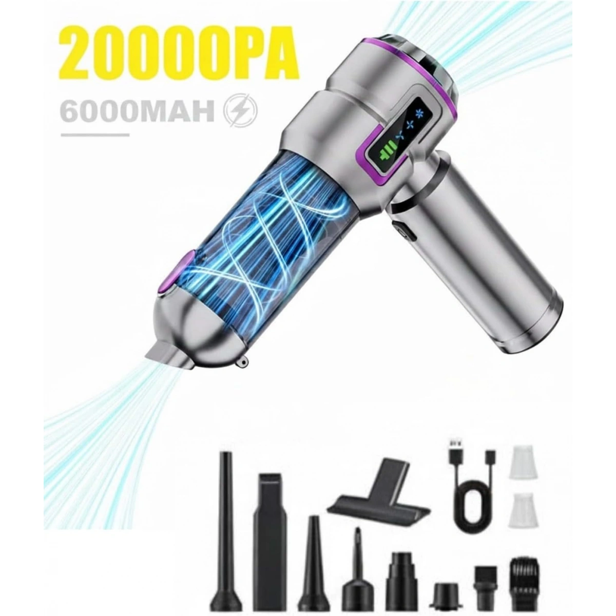 iDragon 20.000Pa Şarjlı Araç Süpürgesi Ve Üfleme St-6697A