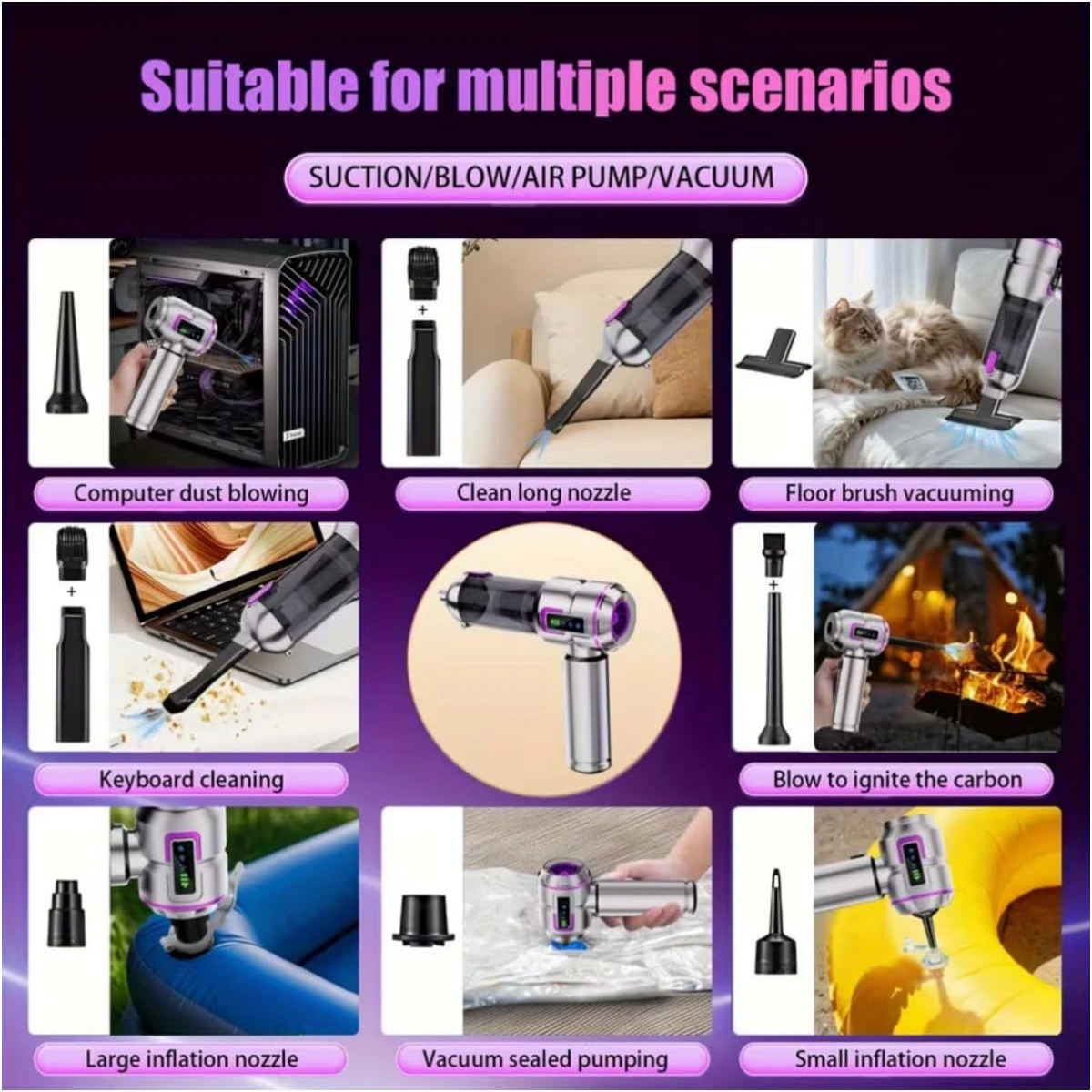 iDragon 20.000Pa Şarjlı Araç Süpürgesi Ve Üfleme St-6697A