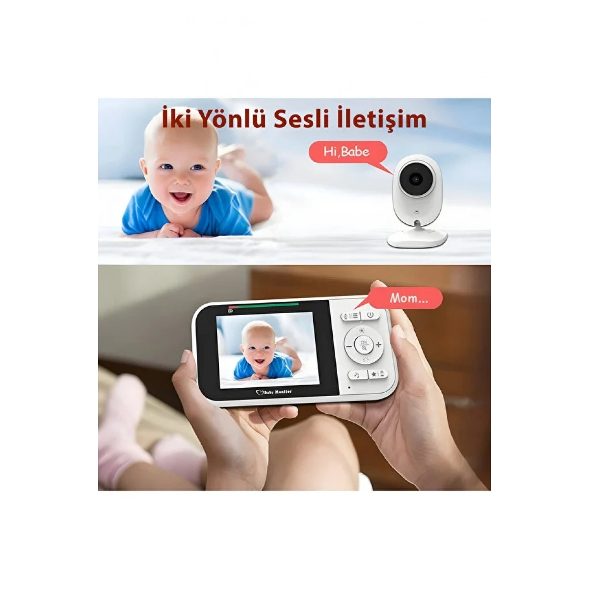 Monitörlü Bebek Kamerası Km-13