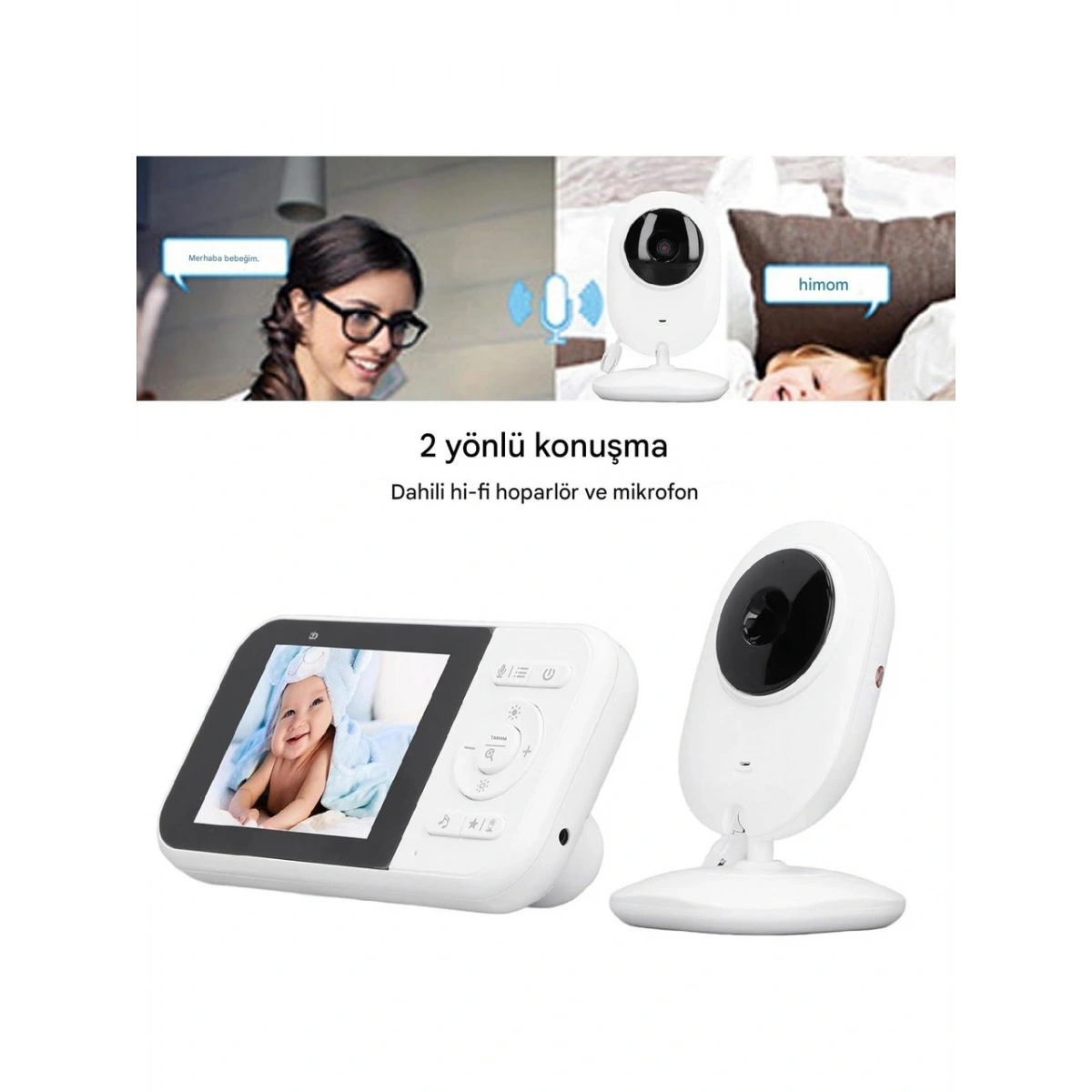 Monitörlü Bebek Kamerası Km-13
