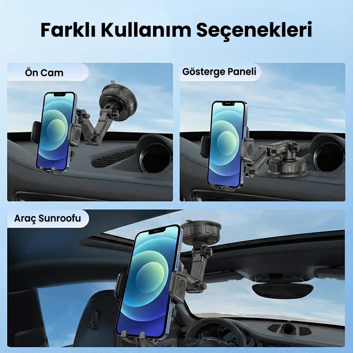 Bix Bxch15-Bk Kıstırmalı Ayarlanabilir Araç Tutucu