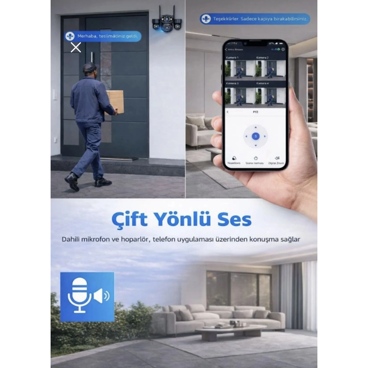 My-Scope My-01 3+3+3+3 4 Kameralı Wi-Fi Güvenlik Kamerası