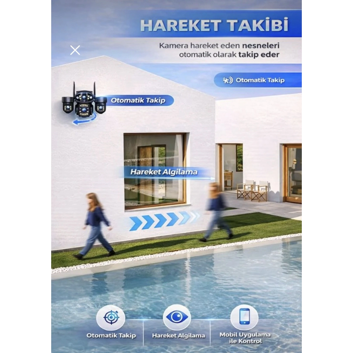 My-Scope My-01 3+3+3+3 4 Kameralı Wi-Fi Güvenlik Kamerası