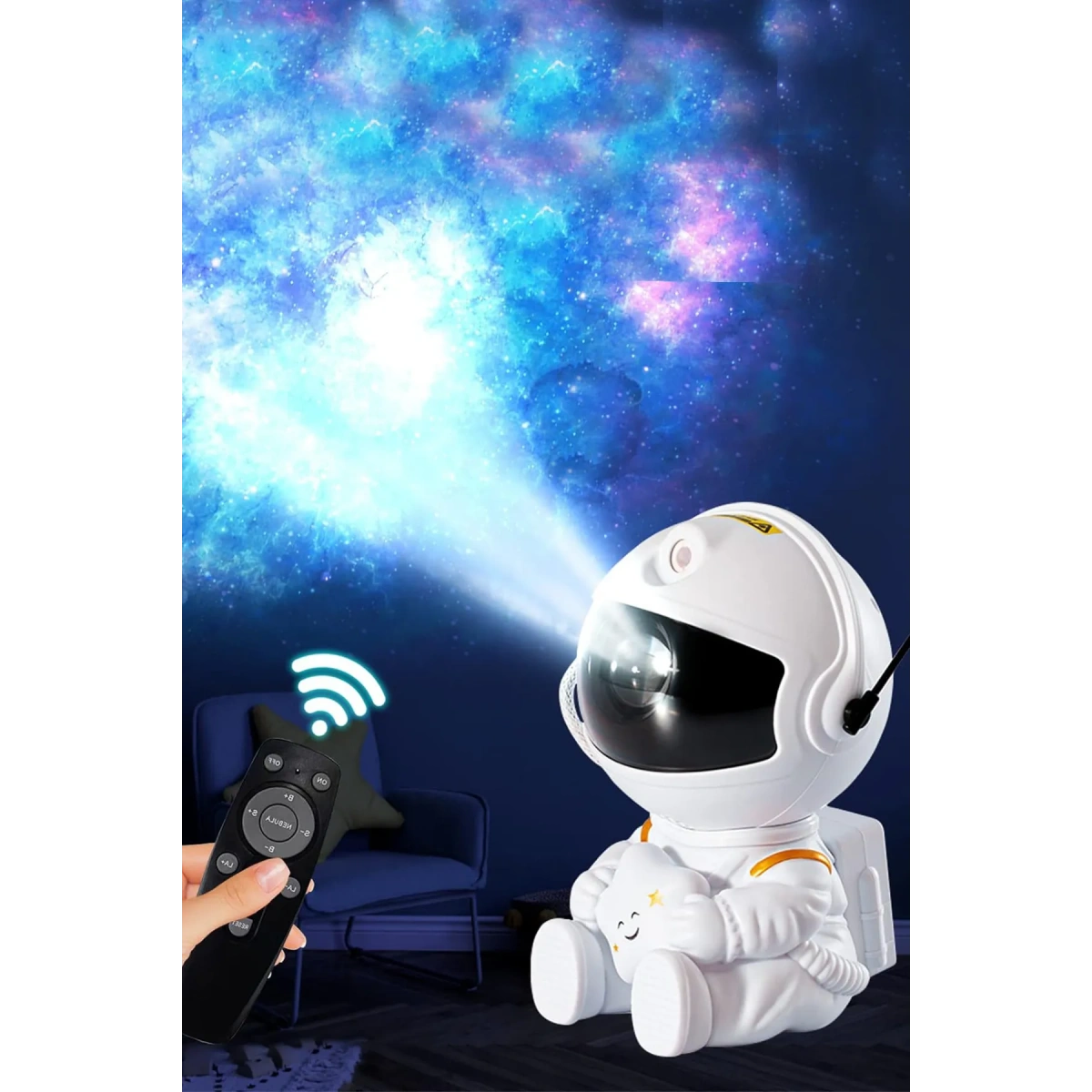 Astronot Projektör Gece Lambası Ve Bluetooth Hoparlör 532
