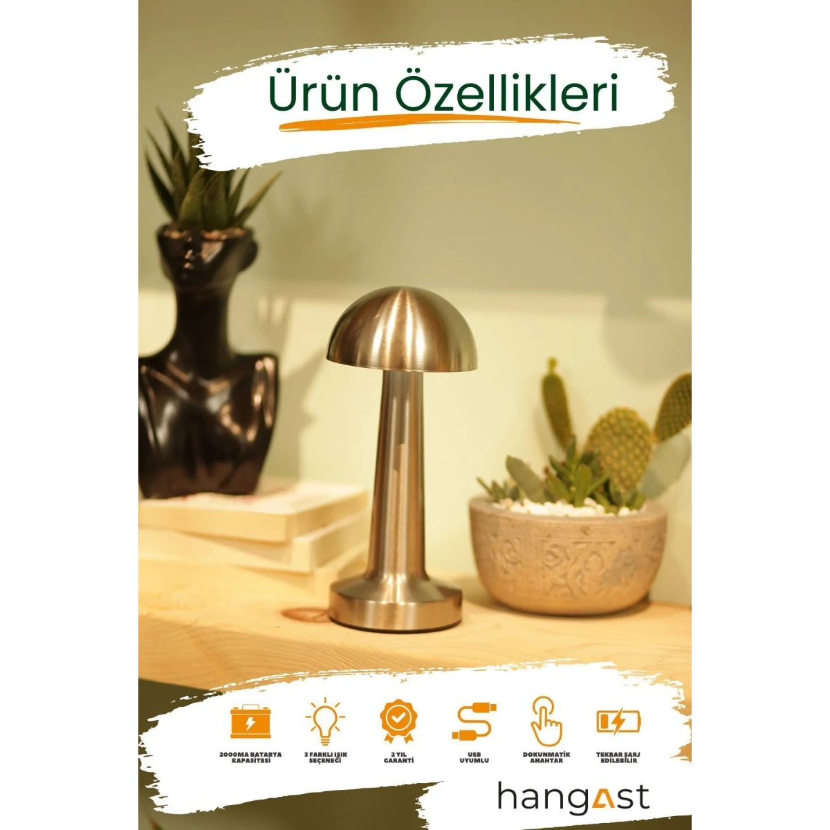 Aviva Ambiyans Masa Lambası Gold