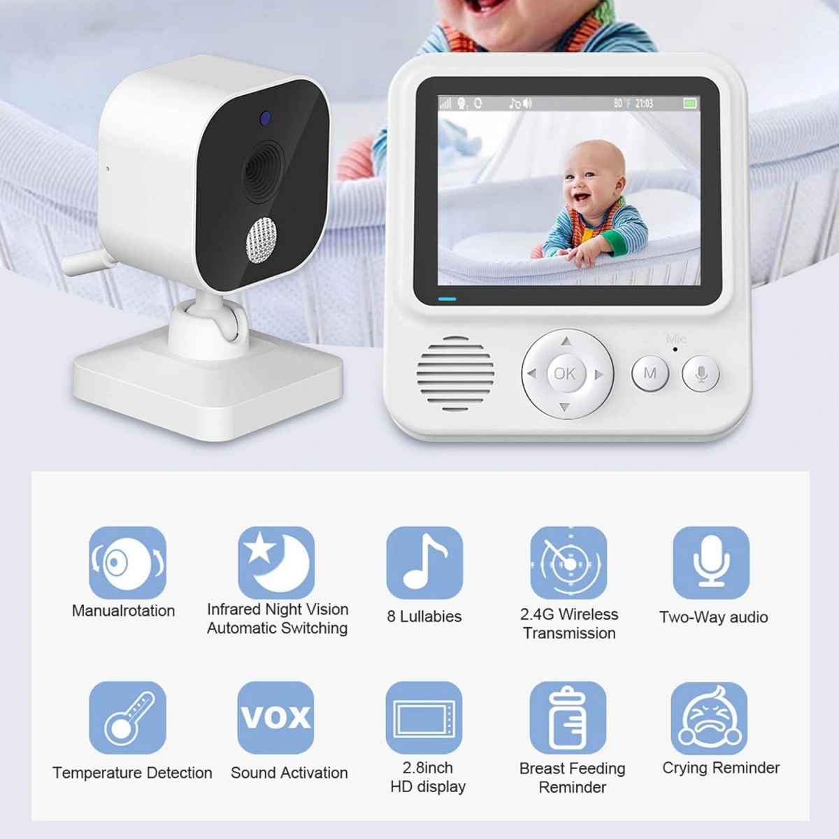 Bebek Kamerası Ve Monitörü Km-18