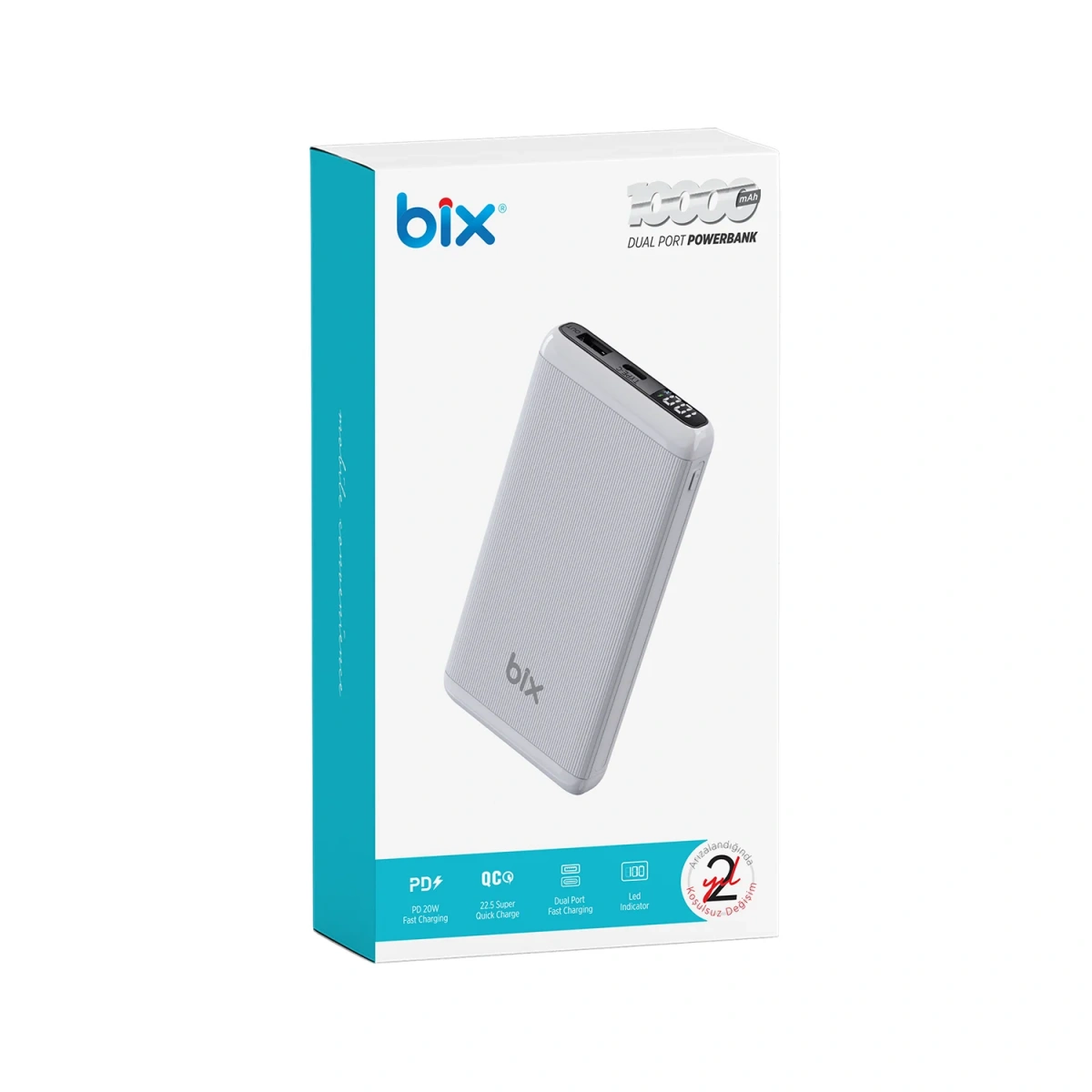BİX BXPB107-BK 10000 MAH 20W BEYAZ POWERBANK