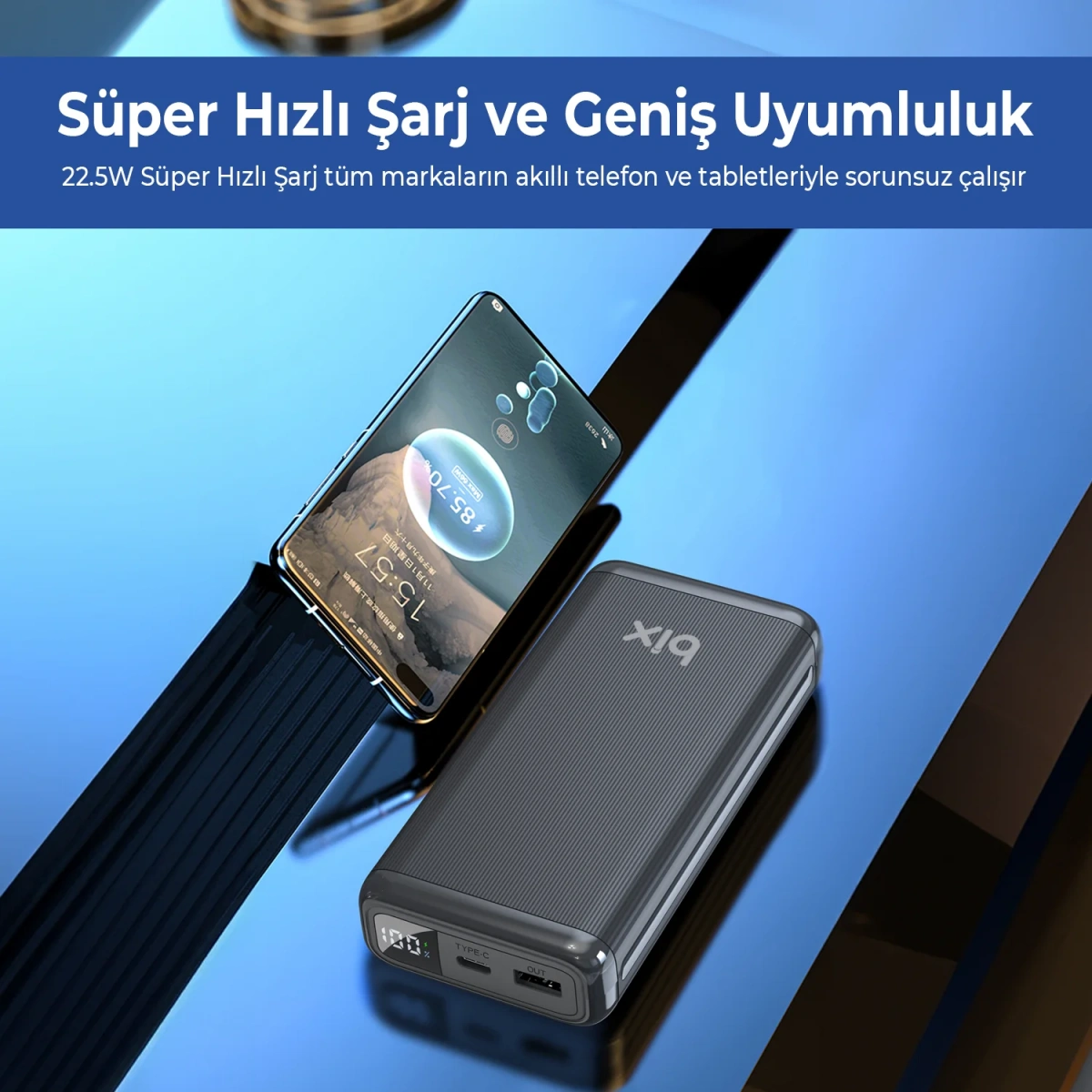 BİX BXPB204 20000 MAH 20W SİYAH POWERBANK