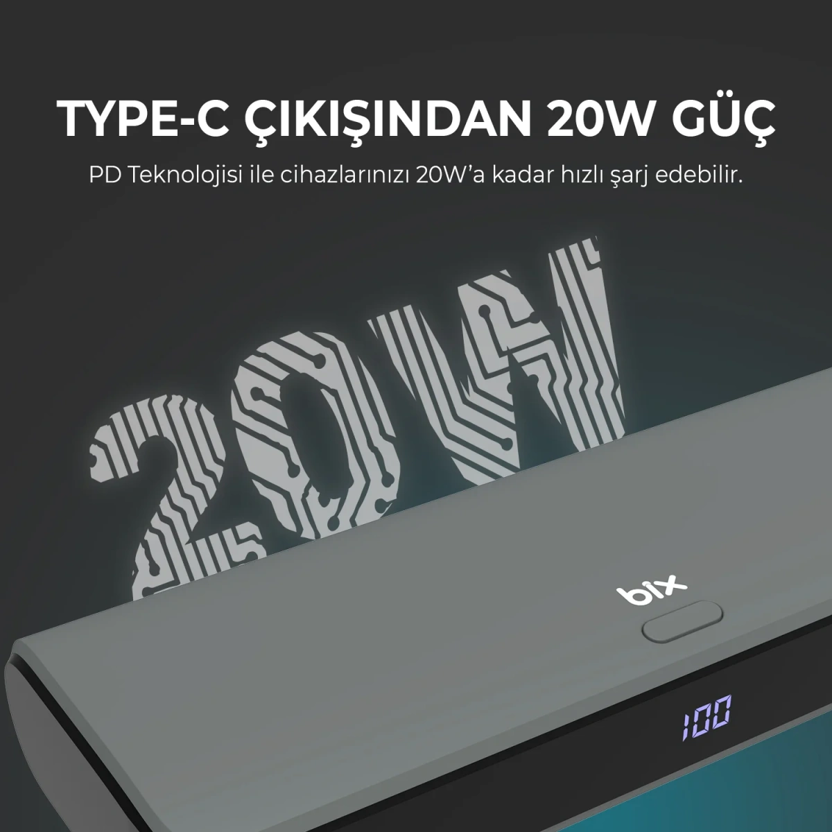 BİX PB203 20000 MAH 20W POWERBANK