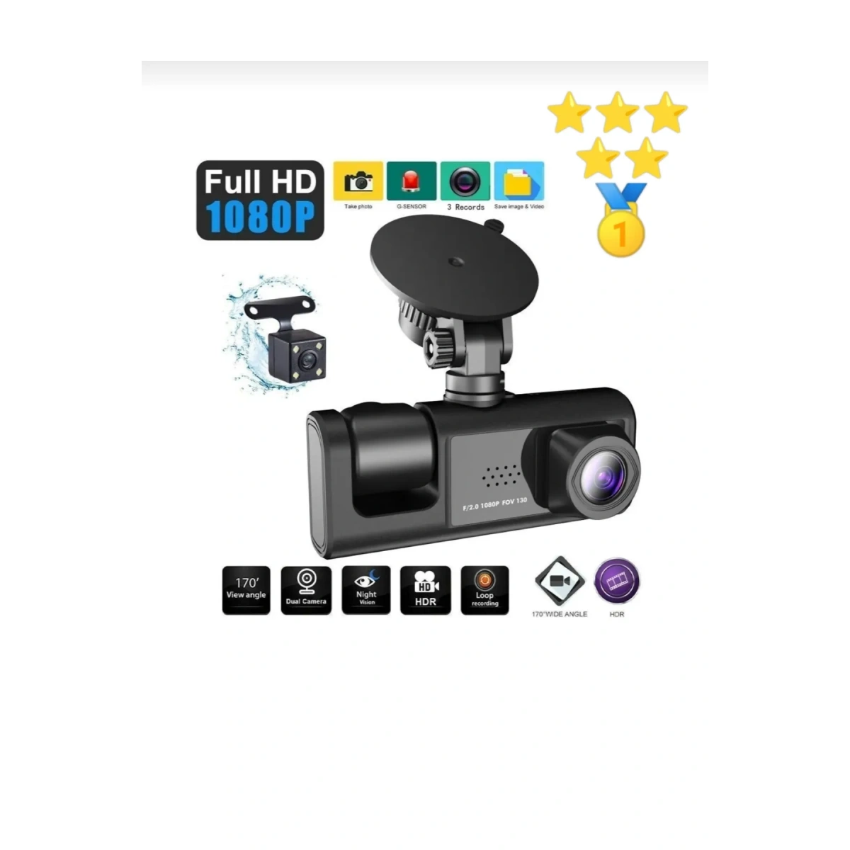 Black Box 3 Kameralı Araç Kamerası YK3518