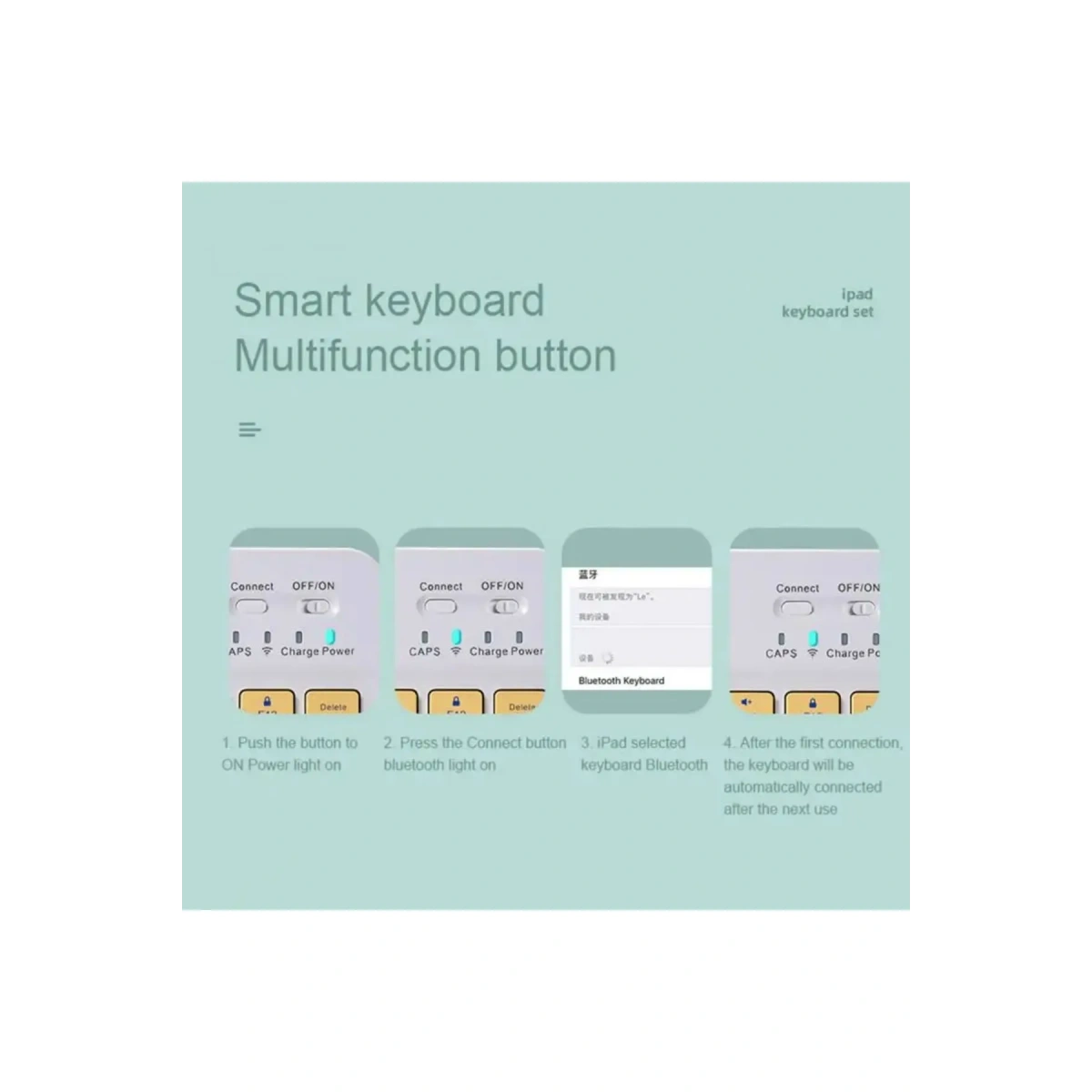 Bluetooth Klavye Mouse Kit Beyaz