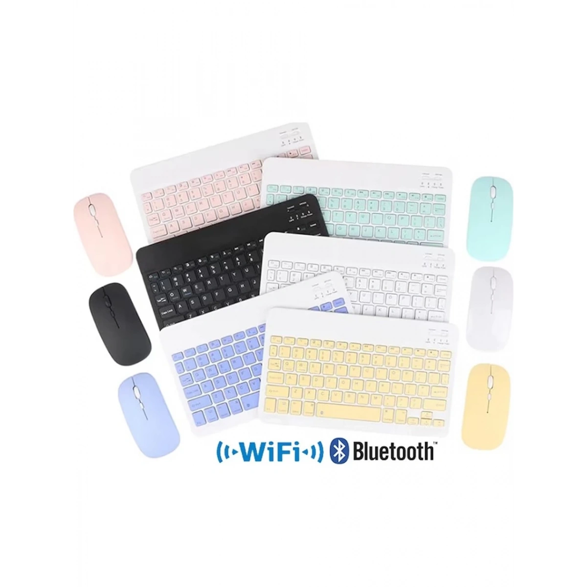 Bluetooth Klavye Mouse Kit Beyaz