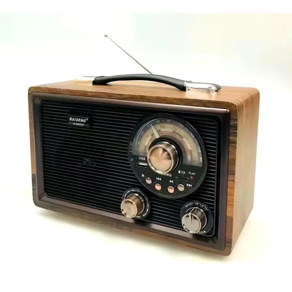 BLUETOOTH NOSTALJİ SPEAKER KOYU KAHVERENGİ R-9022BT