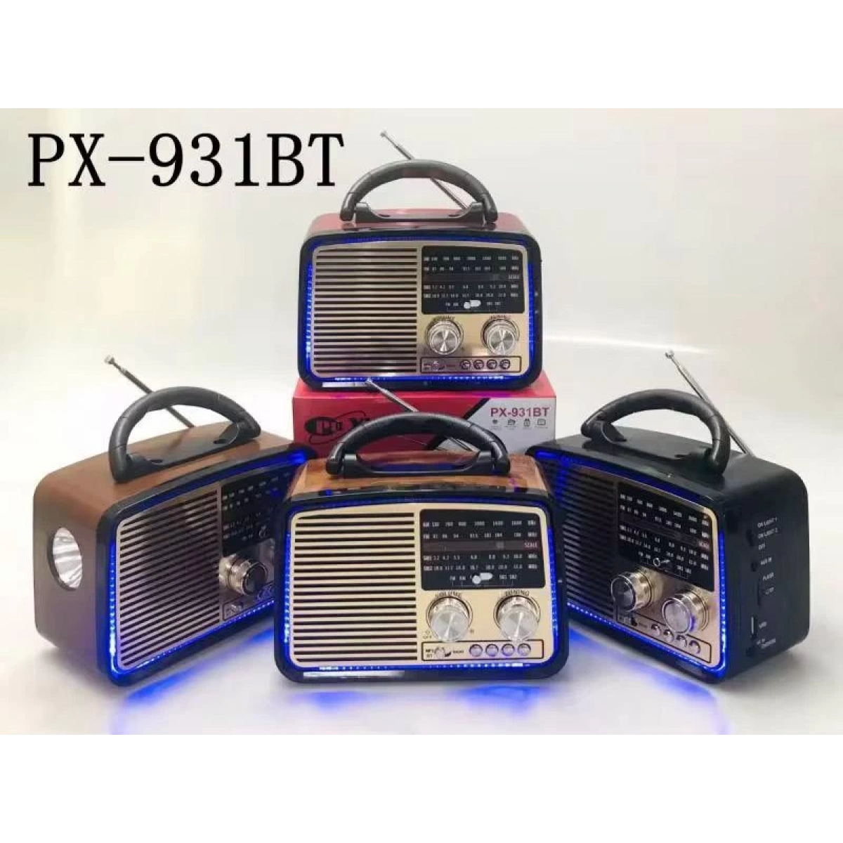 Bluetooth Nostalji Speaker Px-93Bt Kırmızı