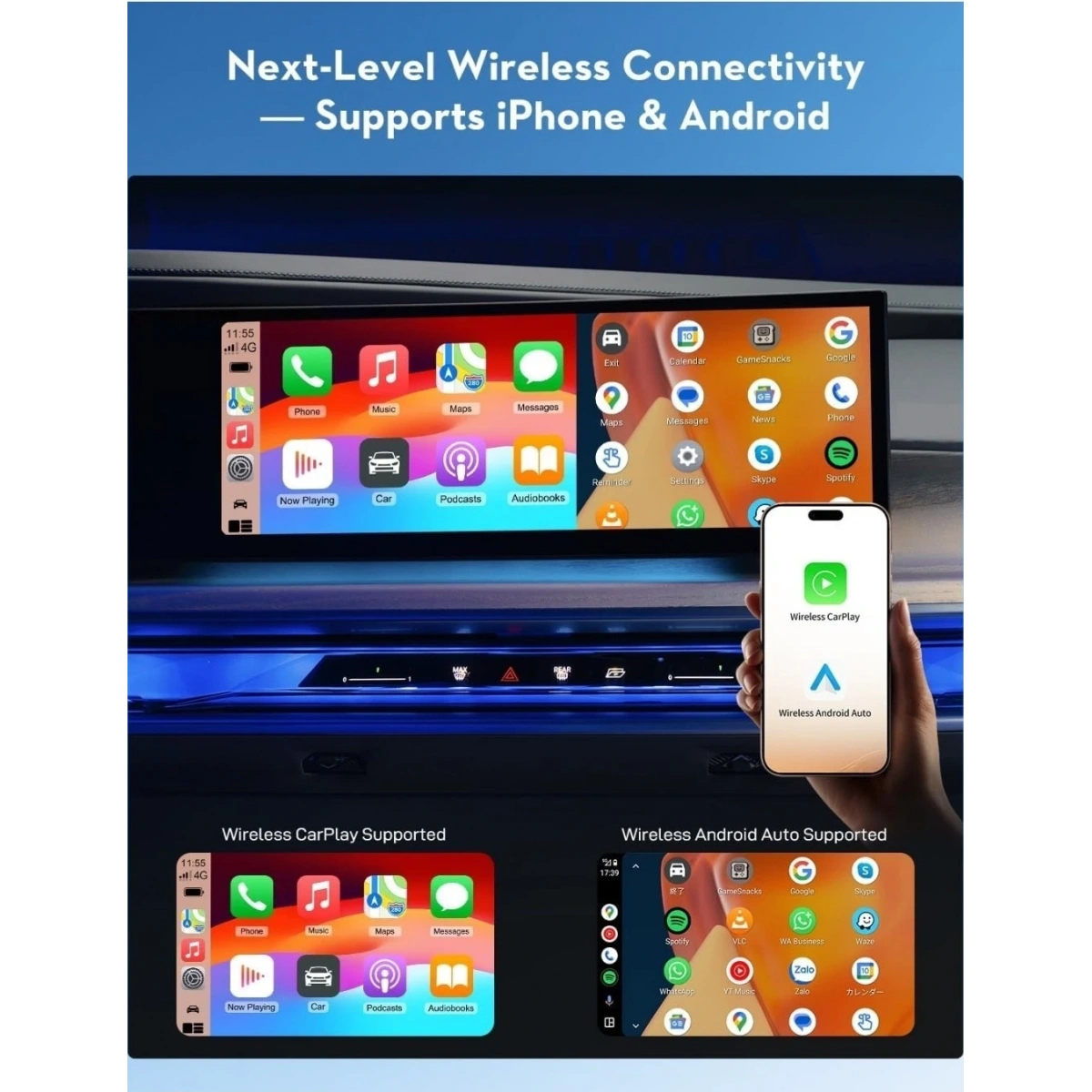 Bmw için 8+128 Gb Sim Kartlı Car Smart Box Carplay