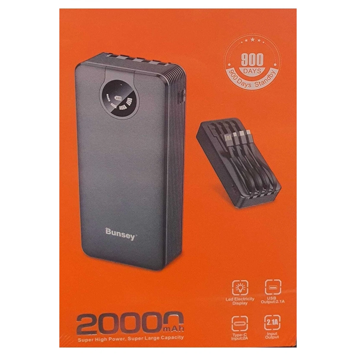 BUNSEY 4 İN 1 CABLE BY-26 20000 MAH POWERBANK