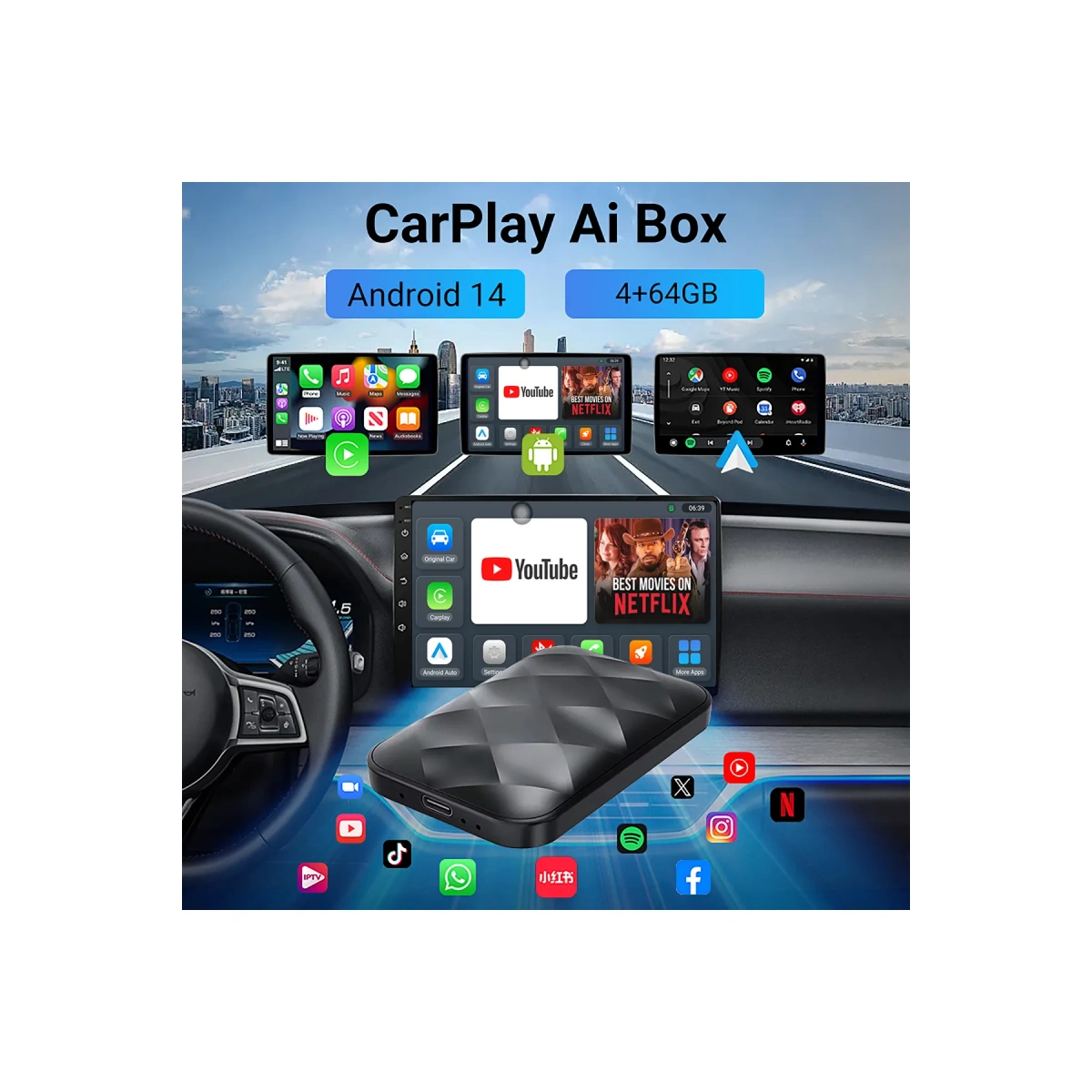 Carplay Dönüştürücü Smart Box 4/64