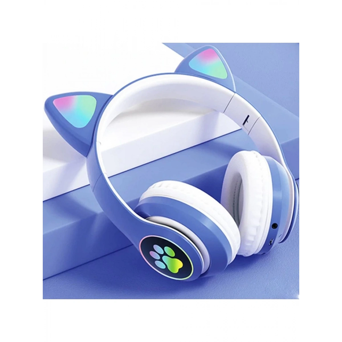 CAT STN-28 KABLOSUZ KAFA ÜSTÜ MAVİ KULAKLIK