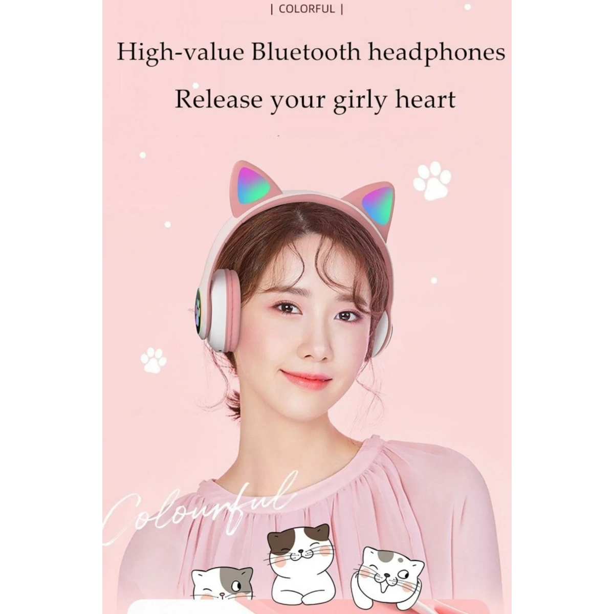 CAT STN-28 KABLOSUZ KAFA ÜSTÜ SİYAH KULAKLIK