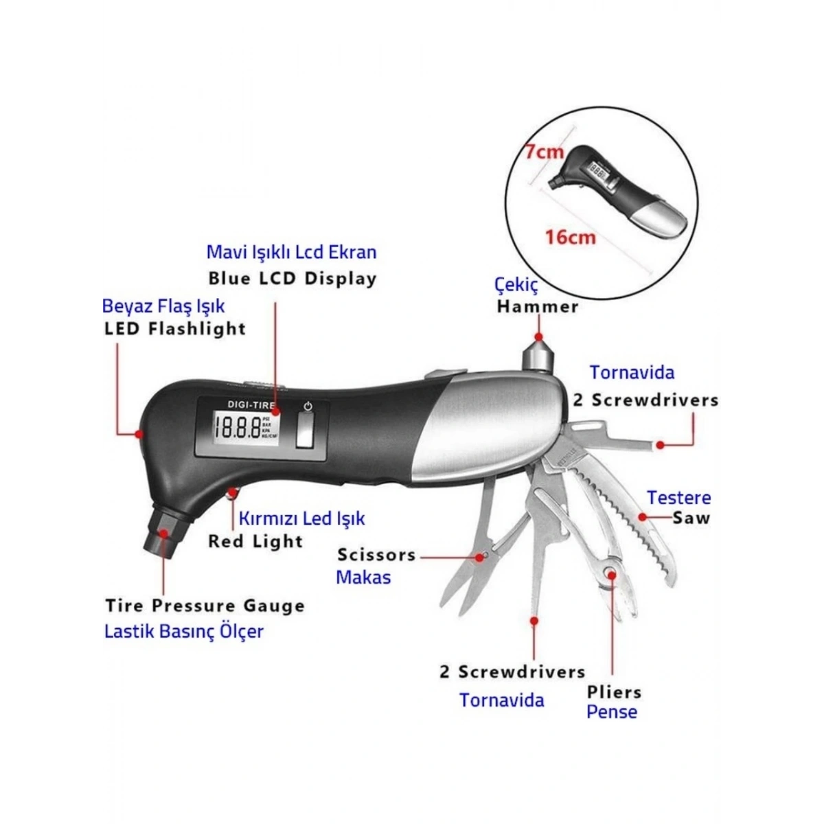 Cepini Çok Fonksiyonlu El Aleti Mn405C