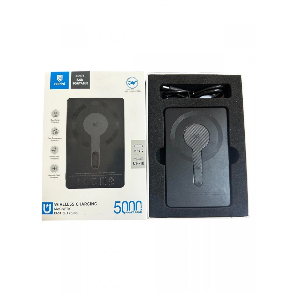 Cepini Ultra Slim 5000 Mah 15W Wireless Powerbank CP-10