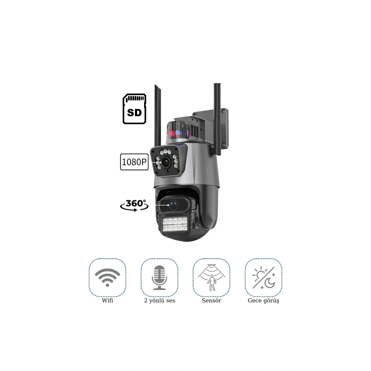 Çift Kameralı Wifi Kamera YK-P2042