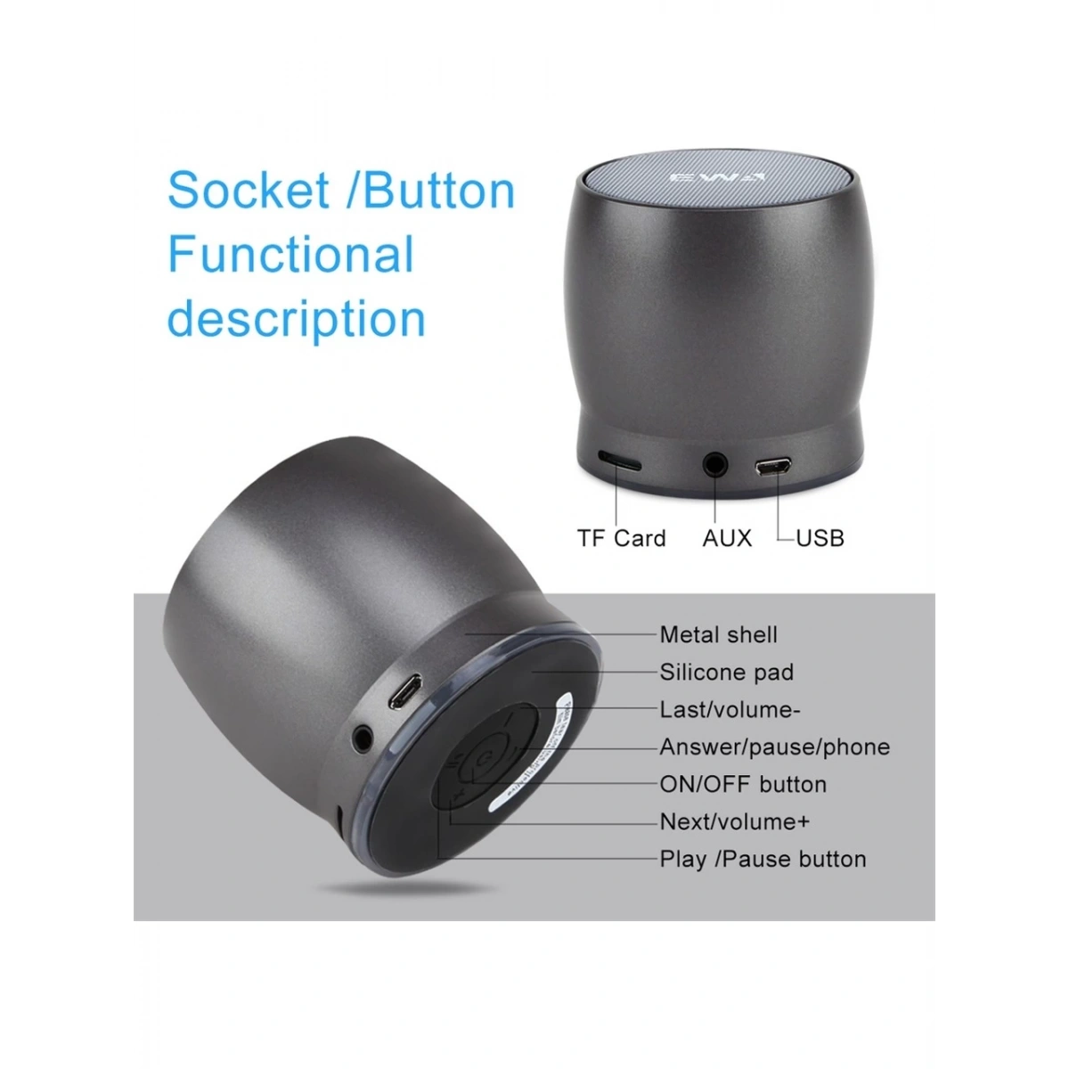 EVA A150 BLUETOOTH SPEAKER SİYAH