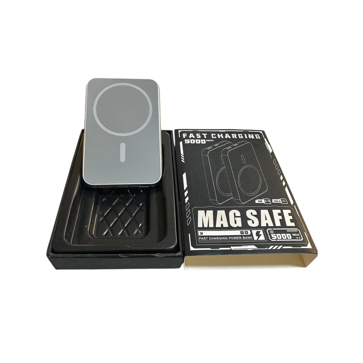 FAST CHARGİNG 15W HIZLI MAGSAFE POWERBANK KOYU GRİ