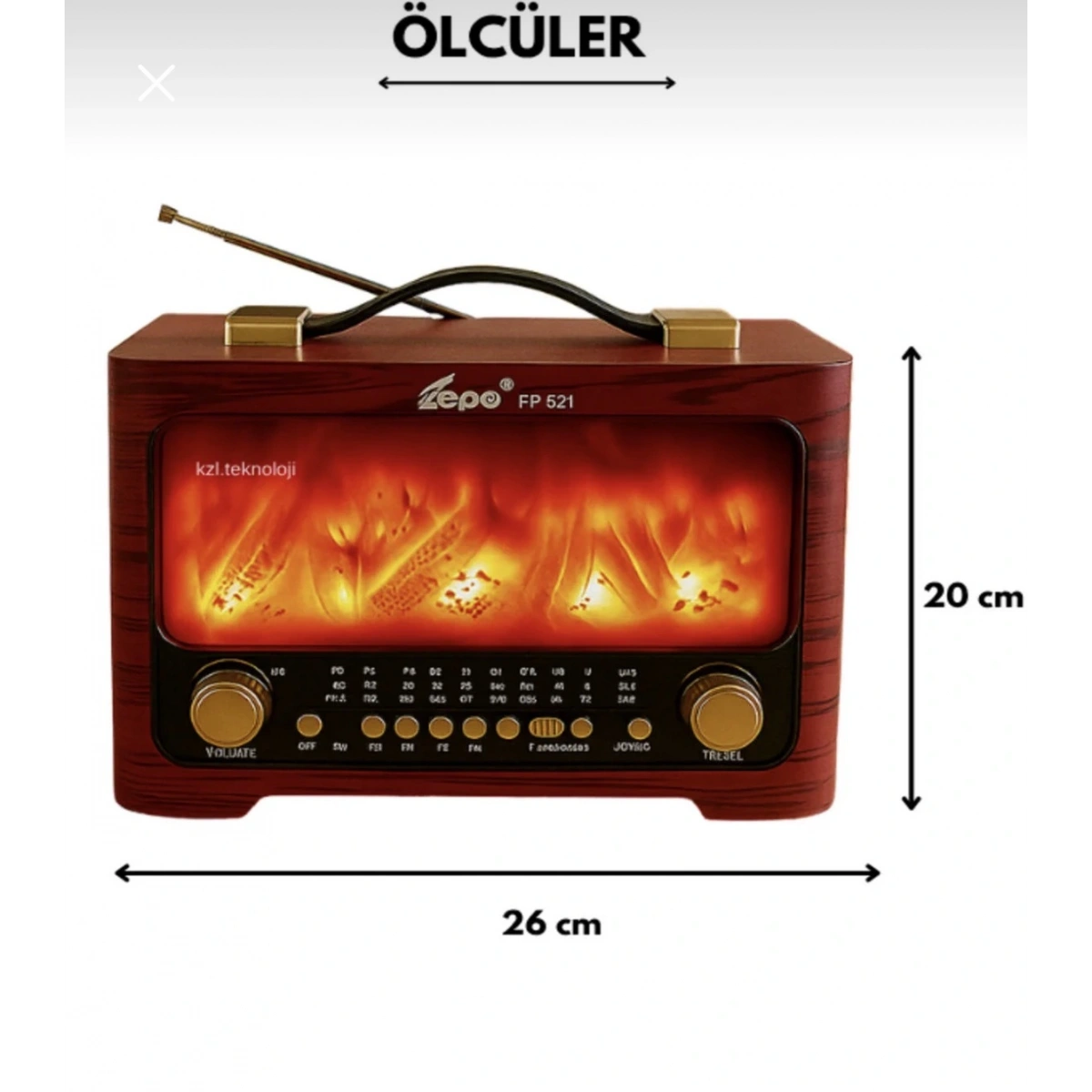 Fp-821 Şömine Radio Ses Bombası Gold