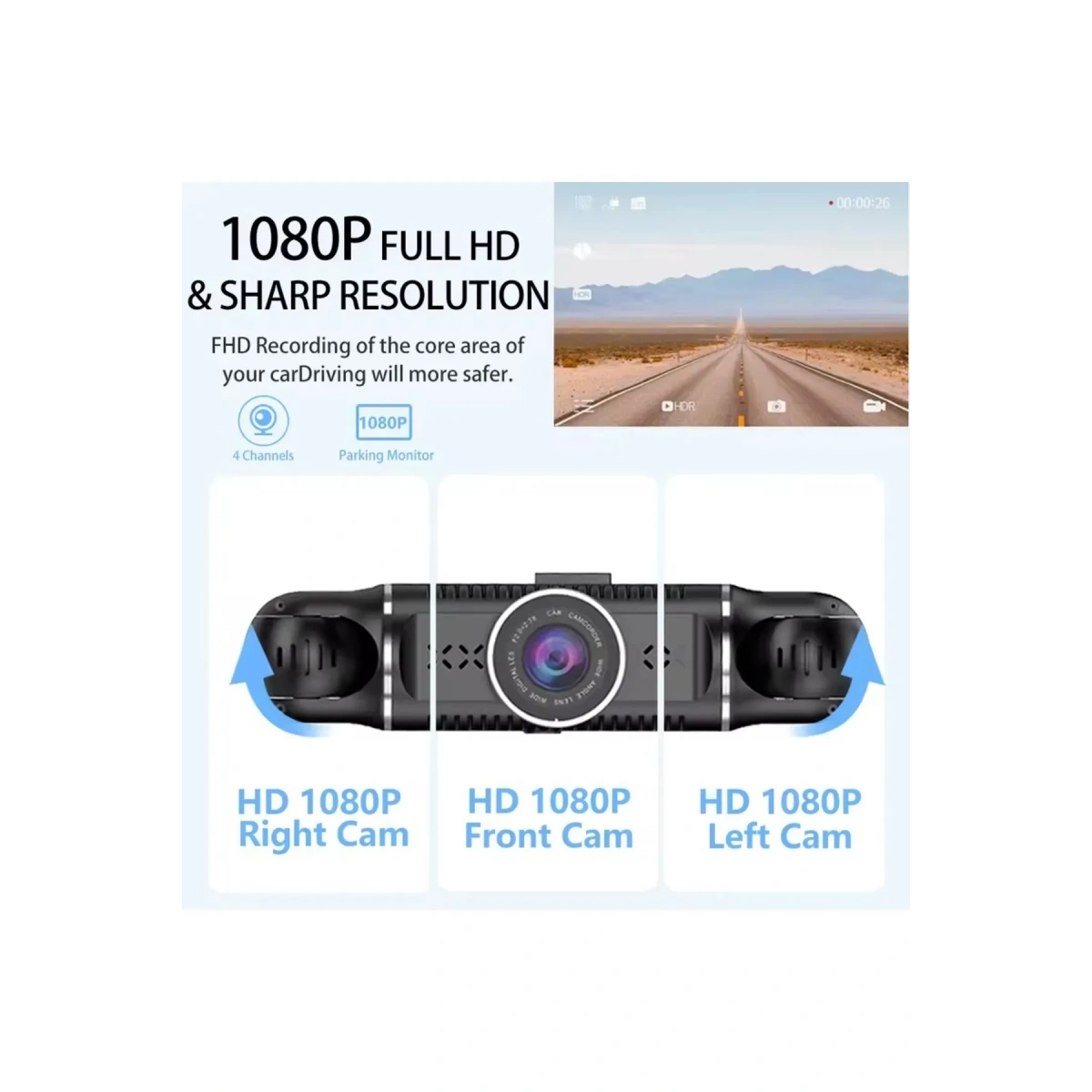 I-Dragon 4 Kameralı Araç Kamerası Y9-Gps