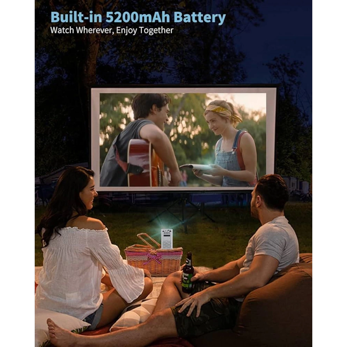 İ-Dragon DR-1000 Beyaz Çantalı Projeksiyon