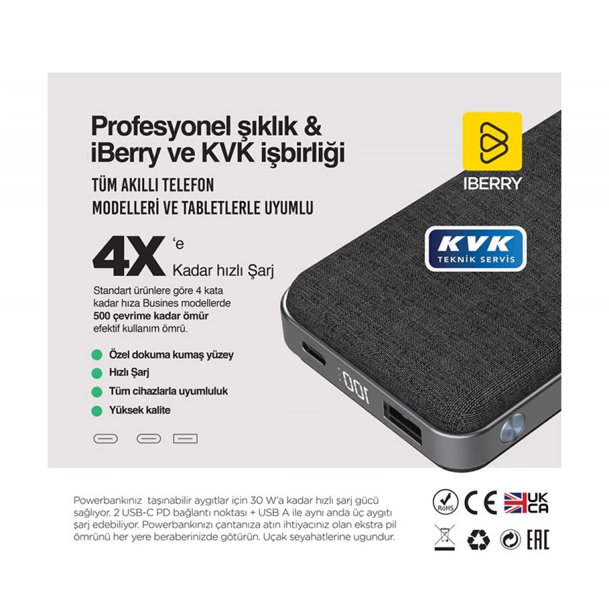 İBERRY İ30XL 20000 MAH POWERBANK