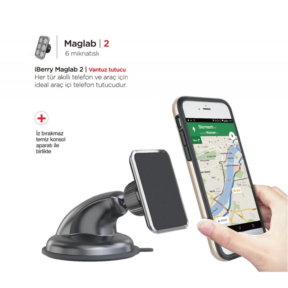 İBERRY MAGLAB 2 MIKNATISLI ARAÇ TUTUCU
