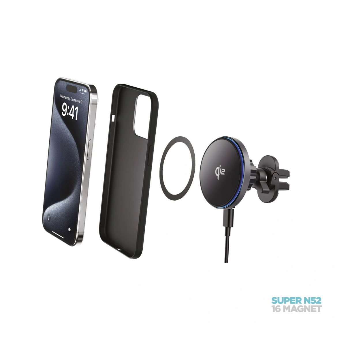 İberry Qi2 15W Magsafe Araç Tutucu