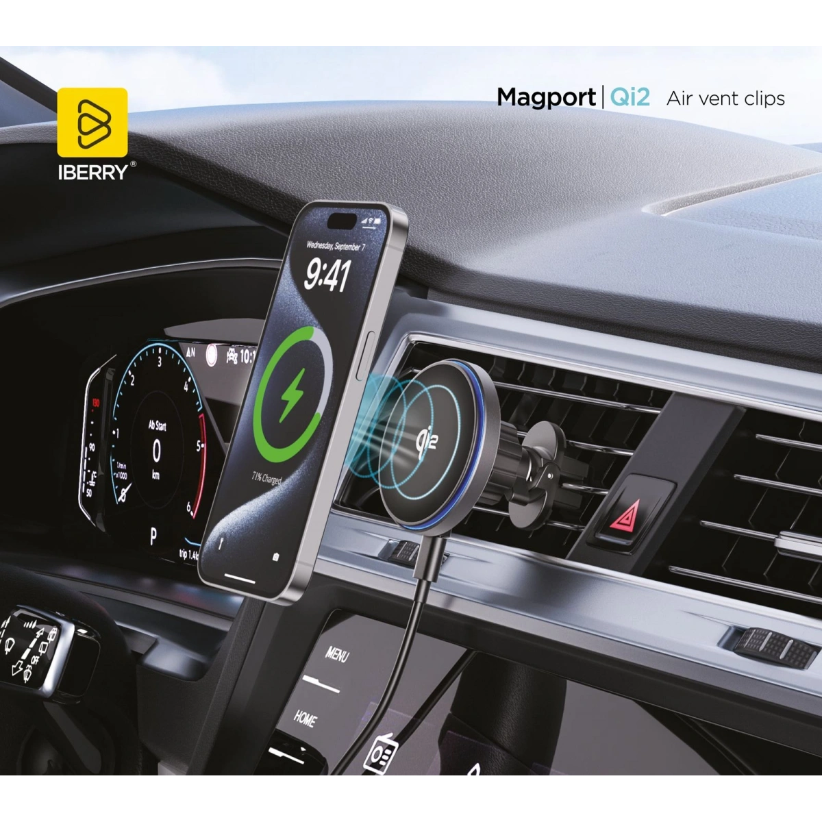 İberry Qi2 15W Magsafe Araç Tutucu