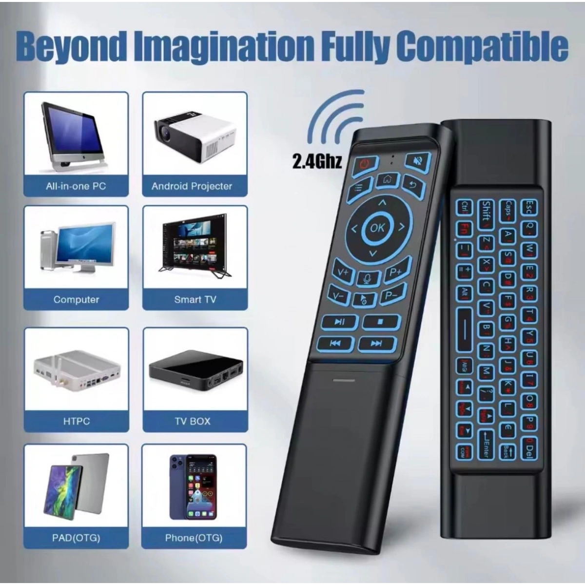 iDragon M3 Air Mouse ve Klavyeli Kumanda 2.4G/BT Switch