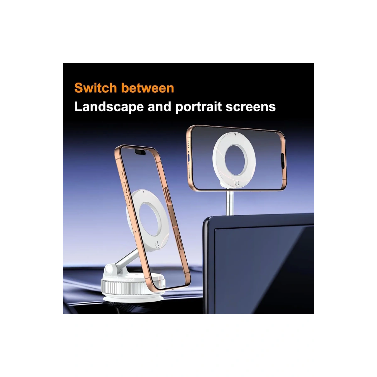 K11 Vakumlu Magsafe Telefon Tutucu Beyaz