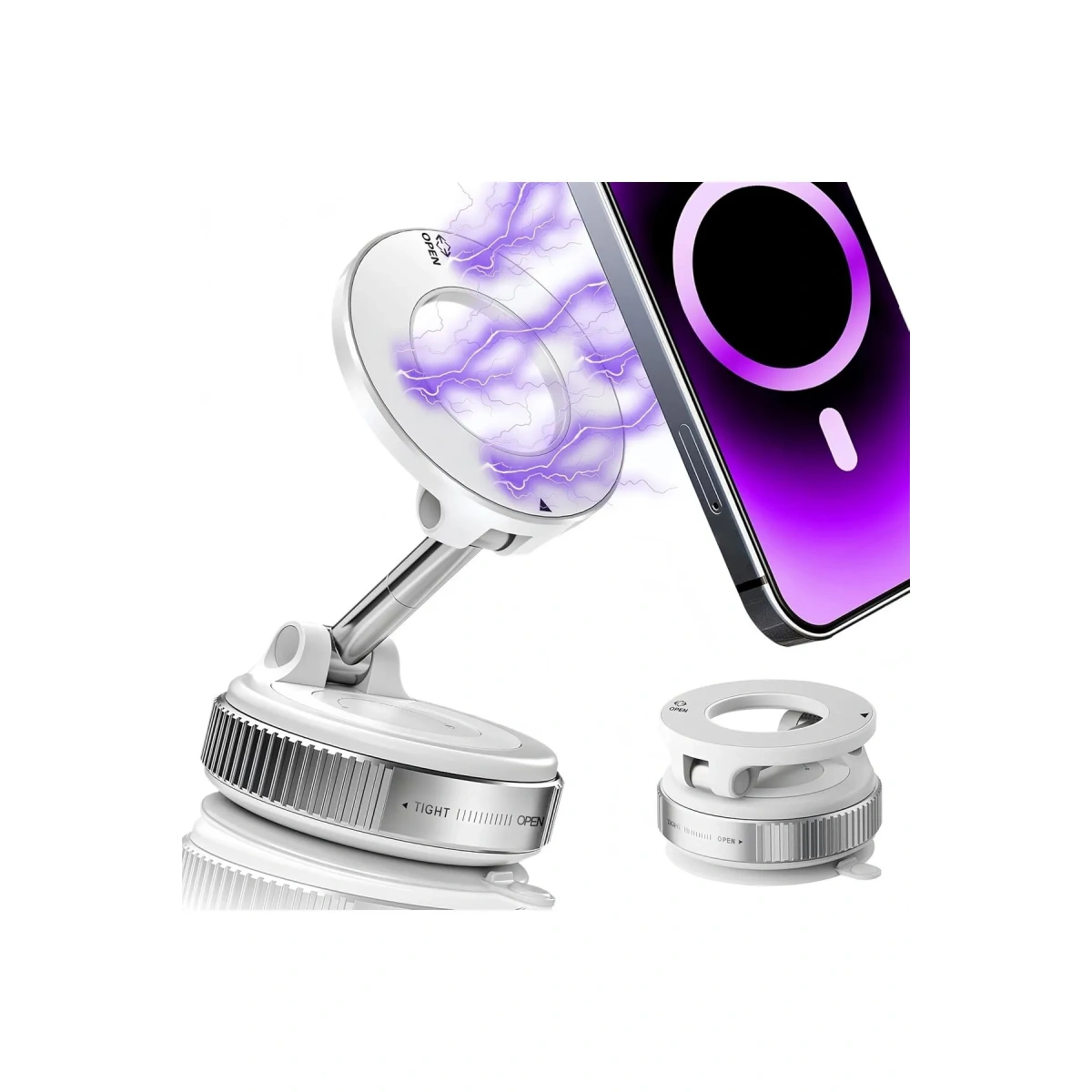 K11 Vakumlu Magsafe Telefon Tutucu Beyaz