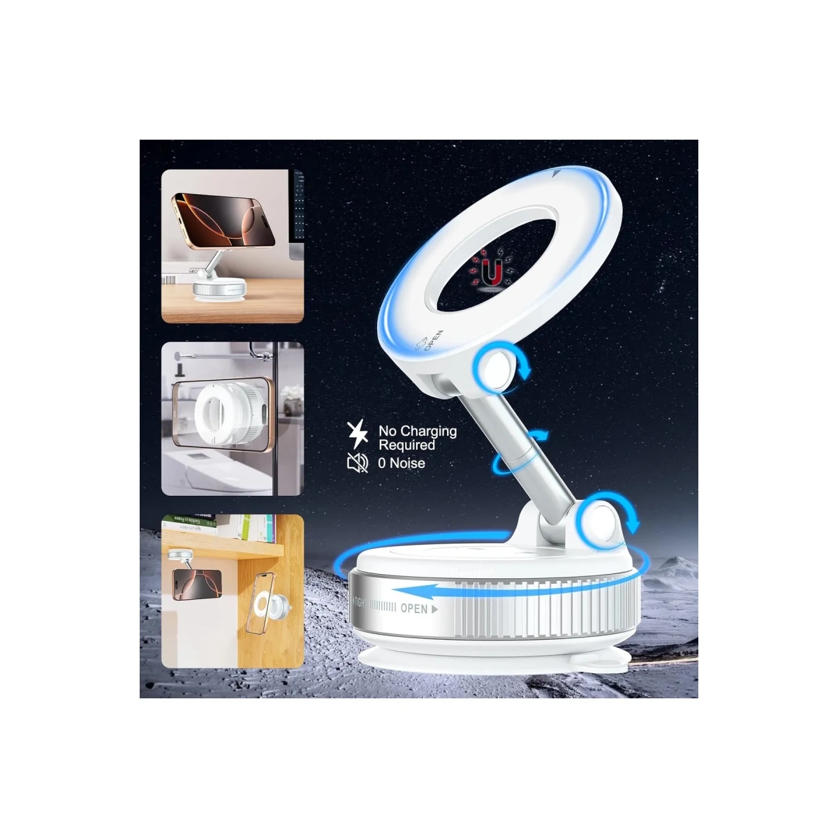 K11 Vakumlu Magsafe Telefon Tutucu Beyaz