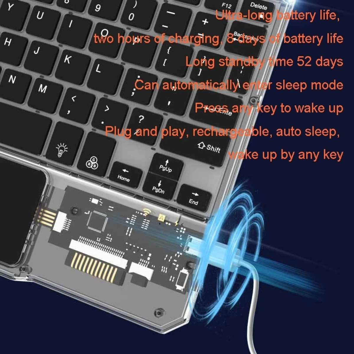 Kablosuz Klavye Pc Tv Telefon Uyumlu Kb-333 Beyaz