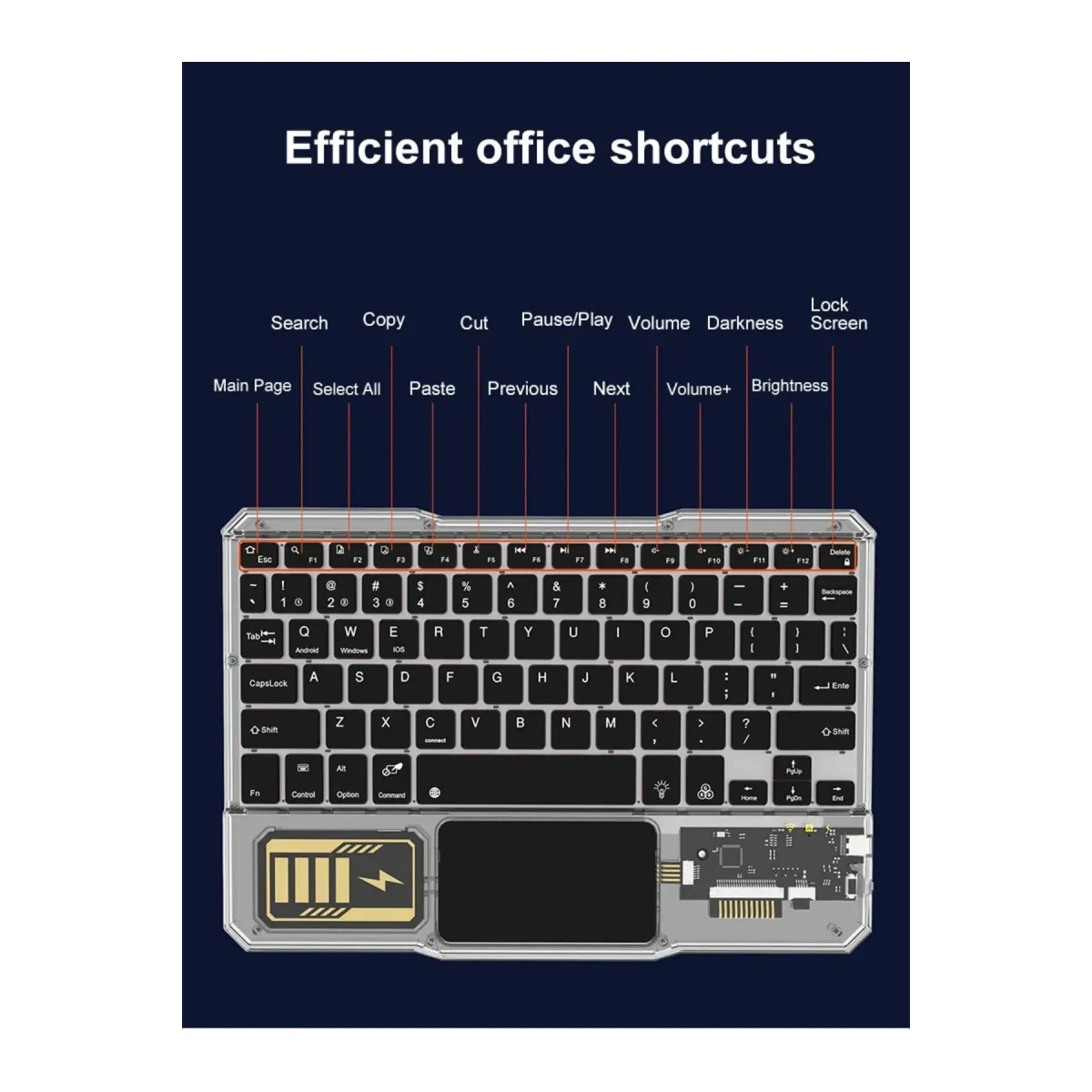 Kablosuz Klavye Pc Tv Telefon Uyumlu Kb-333 Siyah