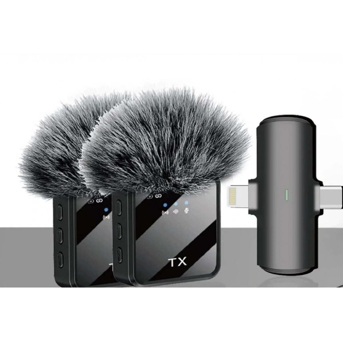 Kablosuz Yaka Mikrofonu Çiftli F15-2