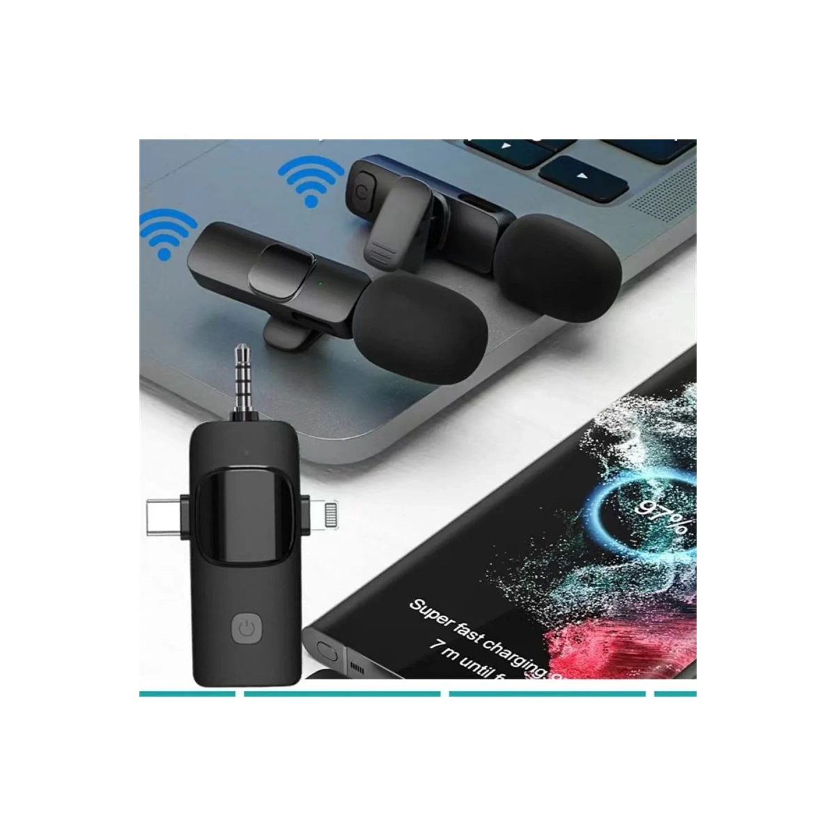 Kablosuz Yaka Mikrofonu Çiftli K10